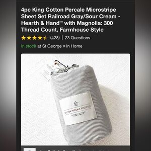 Hearth and Hand with Magnolia King sheet set